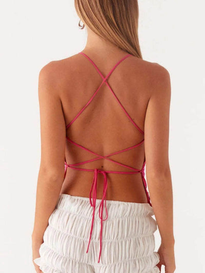 Crisscross Back V-Neck Cami - Byyde