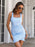 Ruched Square Neck Mini Tank Dress - Byyde