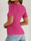 Ribbed Square Neck Short Sleeve Knit Top - Byyde