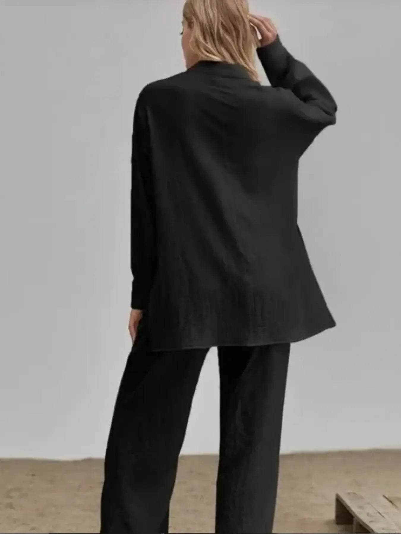 Button Up Long Sleeve Shirt and Pants Set - Byyde
