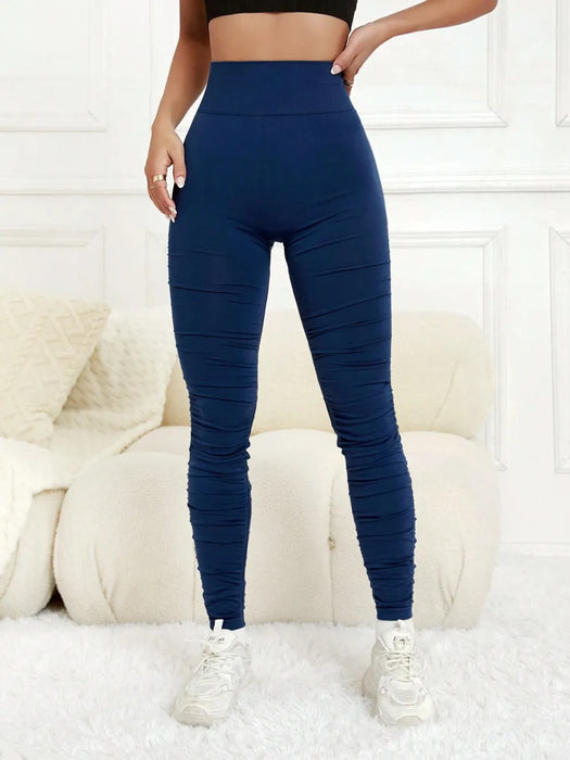 Ruched High Waist Active Leggings - Byyde