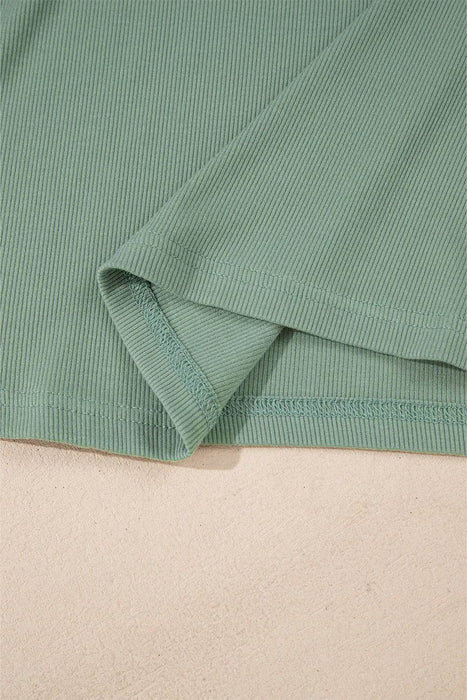 Color Block Round Neck Raglan Sleeve Top - Byyde