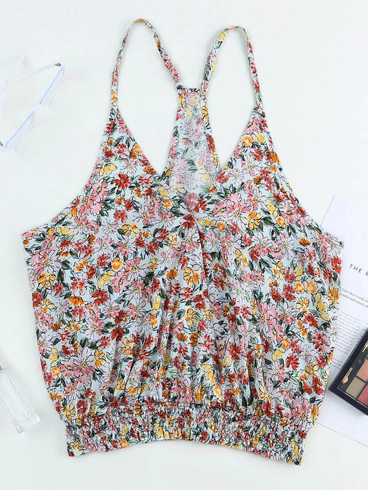 Floral Print Halter Cami - Byyde