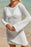Hollow Out Bell Sleeve Drawstring Knit Cover Up Dress - Byyde