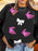 Sequin Bunny Bow Easter Corded Rib Sweatshirt - Byyde