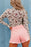 Printed Mock Neck Long Sleeve Bodysuit - Byyde