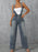 Zip Front Wide Strap Denim Overalls - Byyde