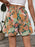 Tropical Print High Waist Shorts - Byyde