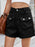High Waist Cargo Denim Shorts with Multi Pockets - Byyde