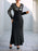 Lace V-Neck Long Sleeve Maxi Dress - Byyde