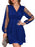 Sparkling Surplice Balloon Sleeve Mini Dress - Byyde