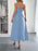 Strapless A-Line Midi Dress with Pockets - Byyde