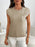 Round Neck Cap Sleeve Knit Top - Byyde