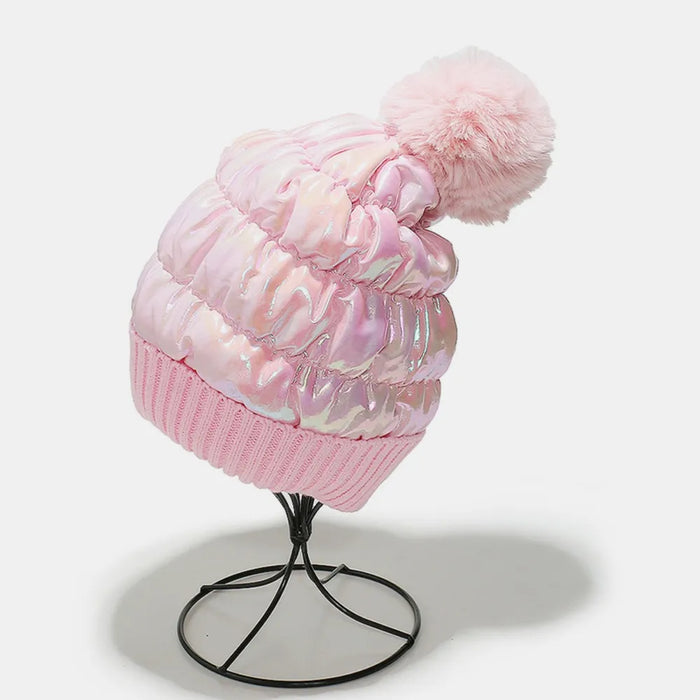 Thermal Knit Hat with Pompom - Byyde