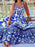 Full Size Printed Sweetheart Neck Maxi Cami Dress Plus Size - Byyde