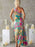 Printed One Shoulder Asymmetrical Maxi Dress - Byyde