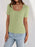 Ribbed Square Neck Short Sleeve Knit Top - Byyde