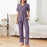 Button Down Long Sleeve Top and Pants Lounge Set - Byyde