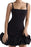 Ruched Square Neck Sleeve Mini Dress - Byyde