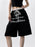 Drawstring Letter Shorts - Byyde