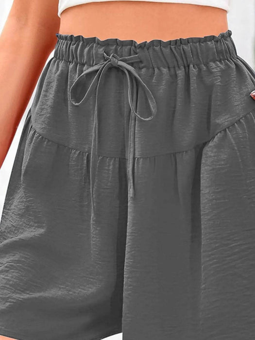 Full Size Casual Drawstring High Waist Relaxed Shorts Plus Size - Byyde