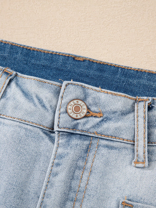 Wash High Rise Denim Shorts - Byyde