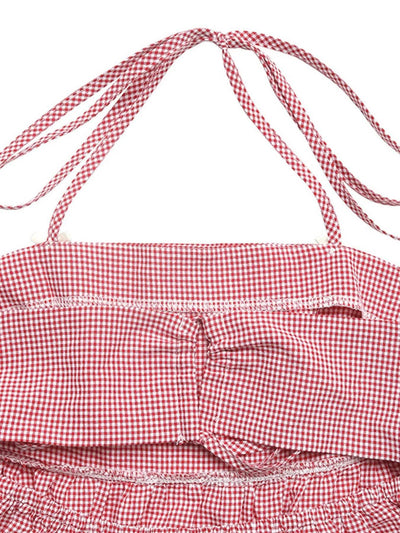 Gingham Halter Neck Cami Top - Byyde