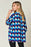 Double Take Full Size Geometric Notched Half Sleeve Blouse - Byyde