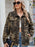 Leopard Print Oversized Denim Jacket - Byyde