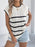 Cable-Knit Striped Round Neck Knit Top - Byyde