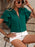 Ruffle Sleeve Notched Blouse - Byyde