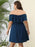 Off-Shoulder Ruffle Summer Dress with Elastic Waist - Byyde