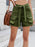 High Waist Belted Cargo Denim Shorts - Byyde