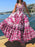 Full Size Printed Sweetheart Neck Maxi Cami Dress Plus Size - Byyde