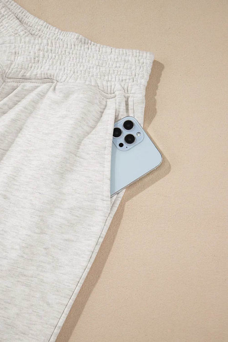 Elastic Waist Active Pants with Pockets - Byyde
