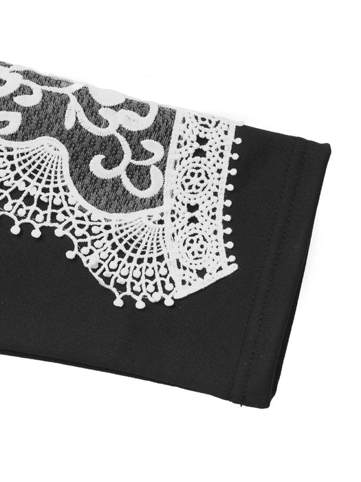 Lace Detail Long Sleeve Sweatshirt - Byyde