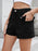High Waist Cargo Denim Shorts - Byyde