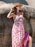 Printed Scoop Neck Cami Dress - Byyde