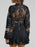 Lace Crochet Long Sleeve Mini Dress - Byyde