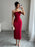 Slit Back Flower Tube Midi Dress - Byyde