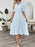 Striped Button-Down Midi Shirt Dress with Ruffle Sleeves - Byyde