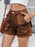 High Waist Utility Pocket Denim Shorts - Byyde