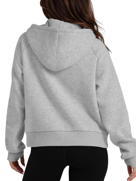 Half-Zip Hoodie with Kangaroo Pocket - Byyde