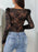 Perfee Sweetheart Neck Long Sleeve Lace Bodysuit - Byyde