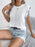 Openwork Round Neck Cap Sleeve Knit Top - Byyde