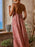 Printed Halter Neck Maxi Cami Dress - Byyde