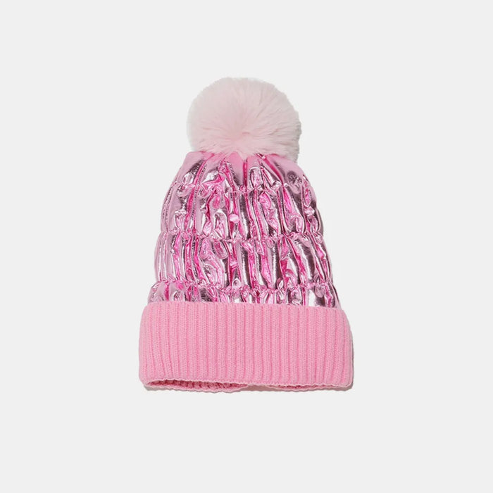 Thermal Knit Hat with Pompom - Byyde