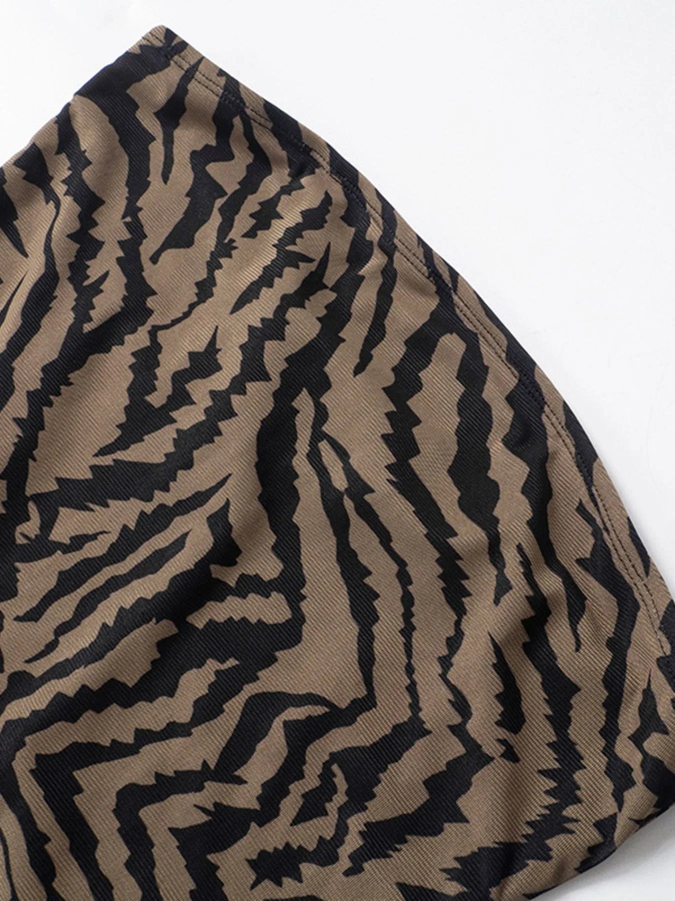 Zebra Print Maxi Dress with Side Slit - Byyde
