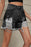 Distressed Fringe Denim Shorts - Byyde