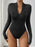 Perfee Half Zip Long Sleeve Bodysuit - Byyde
